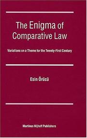 The enigma of comparative law variations on a theme for the twenty-first century