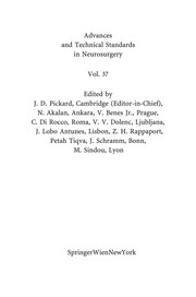 Advances and technical standards in neurosurgery. Vol. 37