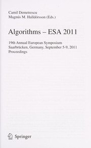 Algorithms - ESA 2011 19th Annual European Symposium, Saarbrücken, Germany, September 5-9, 2011. Proceedings