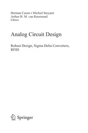 Analog circuit design robust design, sigma delta converters, RFID