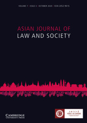 Asian journal of law and society.