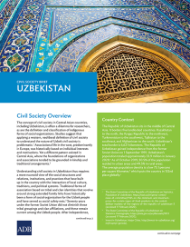 Civil society brief Uzbekistan