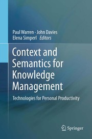 Context and semantics for knowledge management technologies for personal productivity