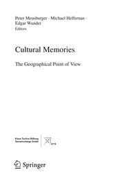 Cultural memories the geographical point of view