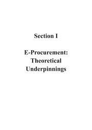 E-procurement in emerging economies theory and cases