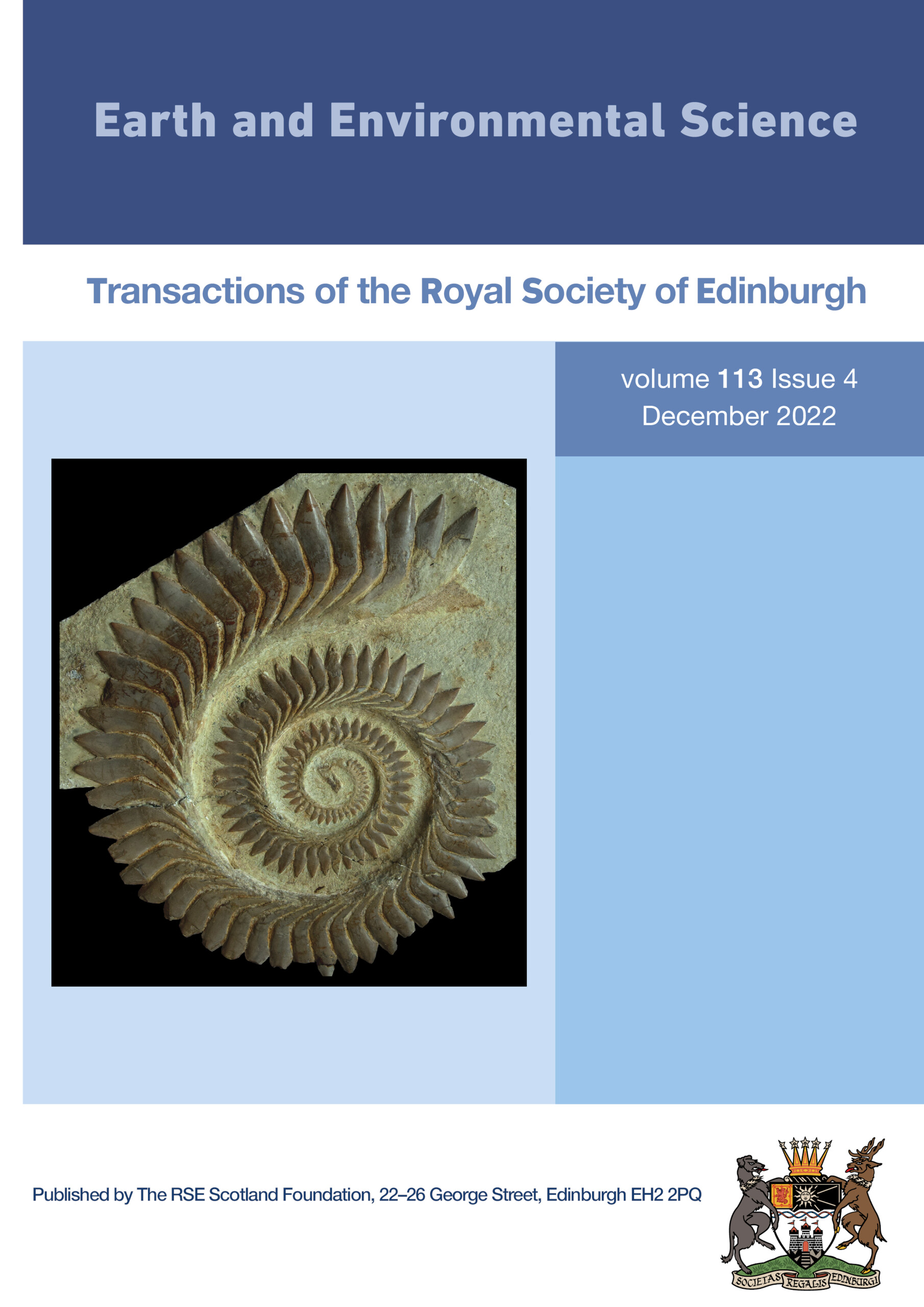 Earth and environmental science transactions of the Royal Society of Edinburgh.