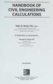 Handbook of civil engineering calculations
