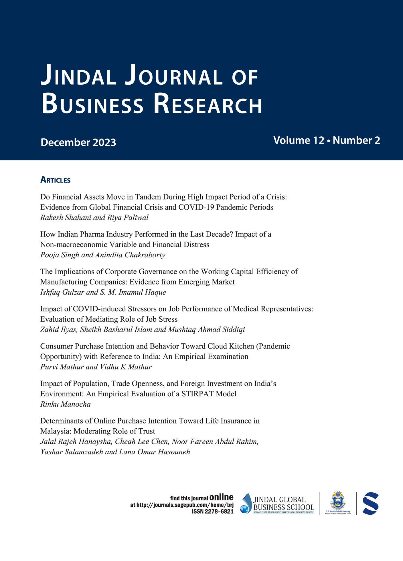 Jindal journal of business research.