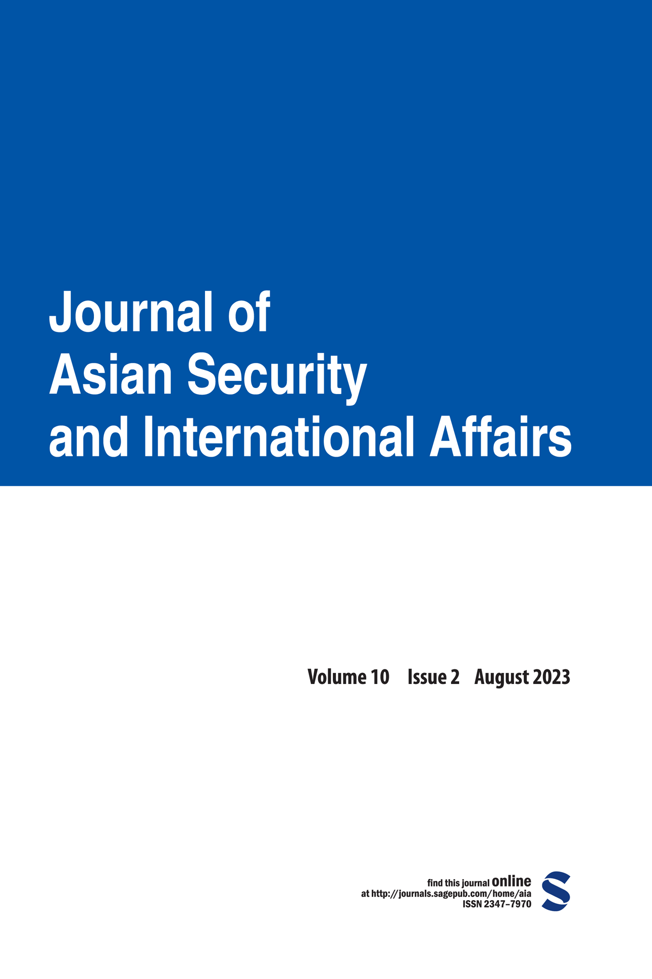 Journal of Asian security and international affairs.
