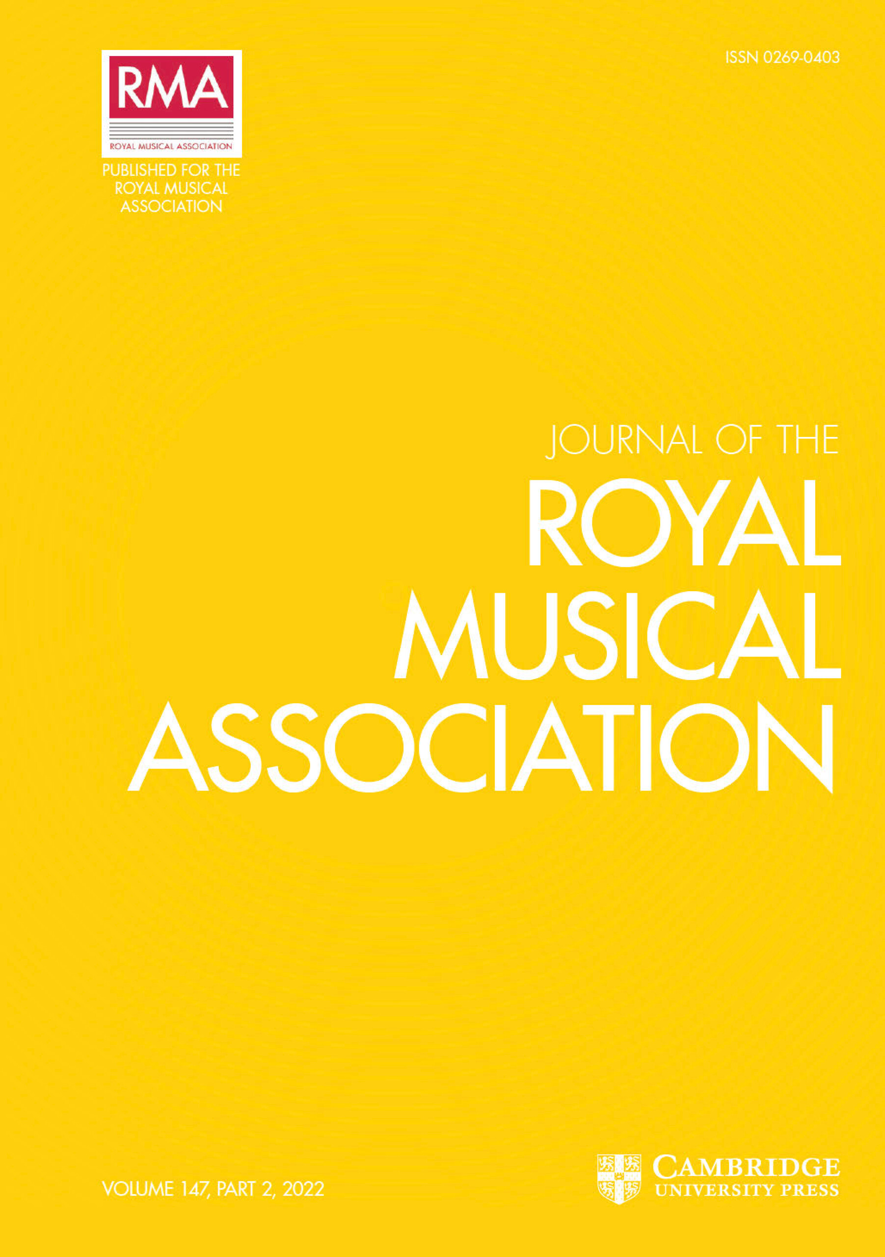Journal of the Royal Musical Association.
