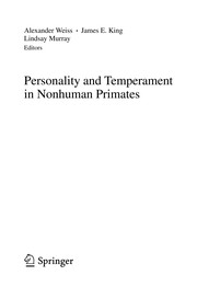 Personality and temperament in nonhuman primates
