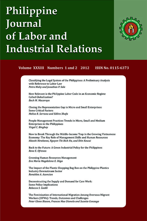 Philippine journal of labor and industrial relations.