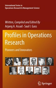 Profiles in Operations Research Pioneers and Innovators