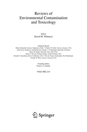 Reviews of environmental contamination and toxicology. volume 214