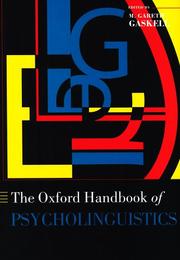 The Oxford handbook of psycholinguistics