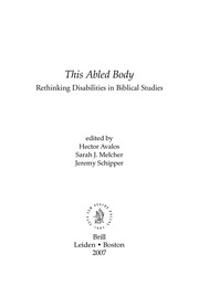 This abled body rethinking disabilities in biblical studies