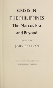 Crisis in the Philippines the Marcos era and beyond