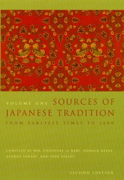 Sources of Japanese tradition.