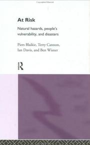 At risk natural hazards, people's vulnerability, and disasters