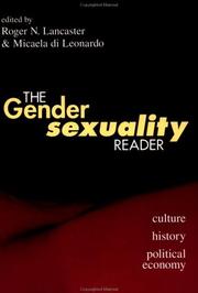 The gender/sexuality reader culture, history, political economy
