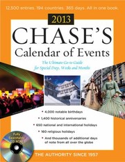 Chase's calendar of events 2013.