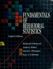 Fundamentals of behavioral statistics