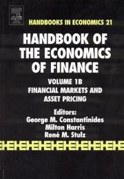 Handbook of the economics of finance