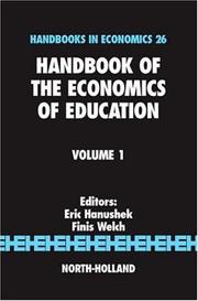 Handbook of the economics of education