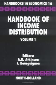 Handbook of income distribution