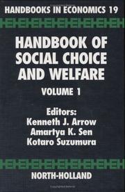 Handbook of social choice and welfare