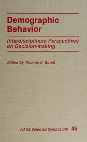 Demographic behavior interdisciplinary perspectives on decision-making