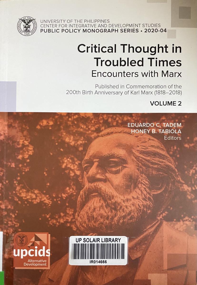 Critical thoughts in troubled times encounters with Marx, vol.2