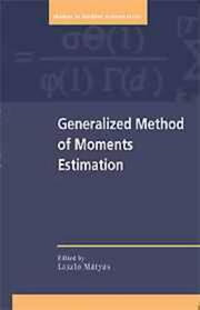 Generalized method of moments estimation.