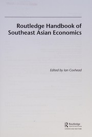 Routledge handbook of Southeast Asian economics