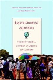 Beyond structural adjustment the institutional context of African development