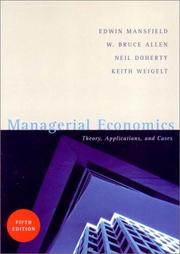 Managerial economics theory, applications, and cases