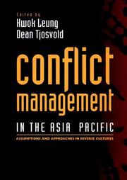 Conflict management in the Asia Pacific assumptions and approaches in diverse cultures