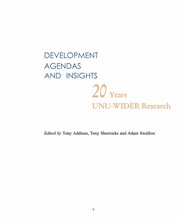 Development agendas and insights 20 years UNU-WIDER research