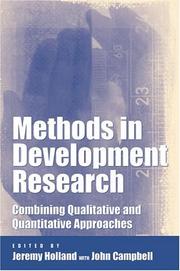 Methods in development research combining qualitative and quantitative approaches