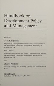 Handbook on development policy and management