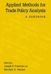 Applied methods for trade policy analysis a handbook
