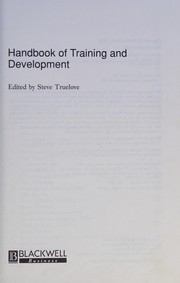 Handbook of training and development