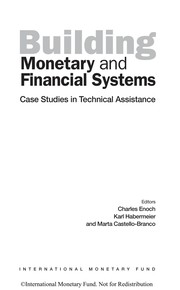 Building monetary and financial systems case studies in technical assistance