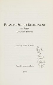 Financial sector development in Asia country studies
