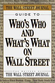 The Wall Street Journal guide to who's who & what's what on Wall Street
