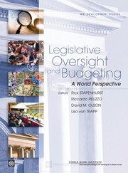 Legislative oversight and budgeting a world perspective