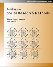 Readings in social research methods