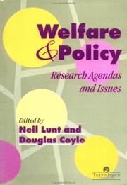 Welfare and policy research agendas and issues
