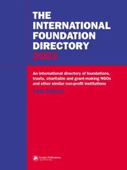 The International foundation directory, 2002.