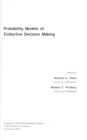 Probability models of collective decision making